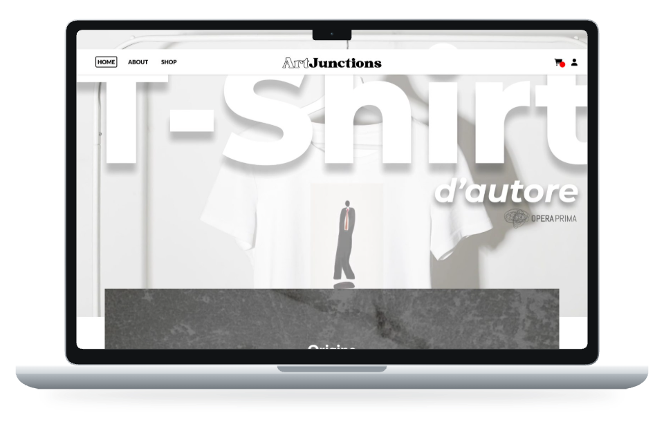 Anteprima del sito ART JUNCTIONS su MacBook Air