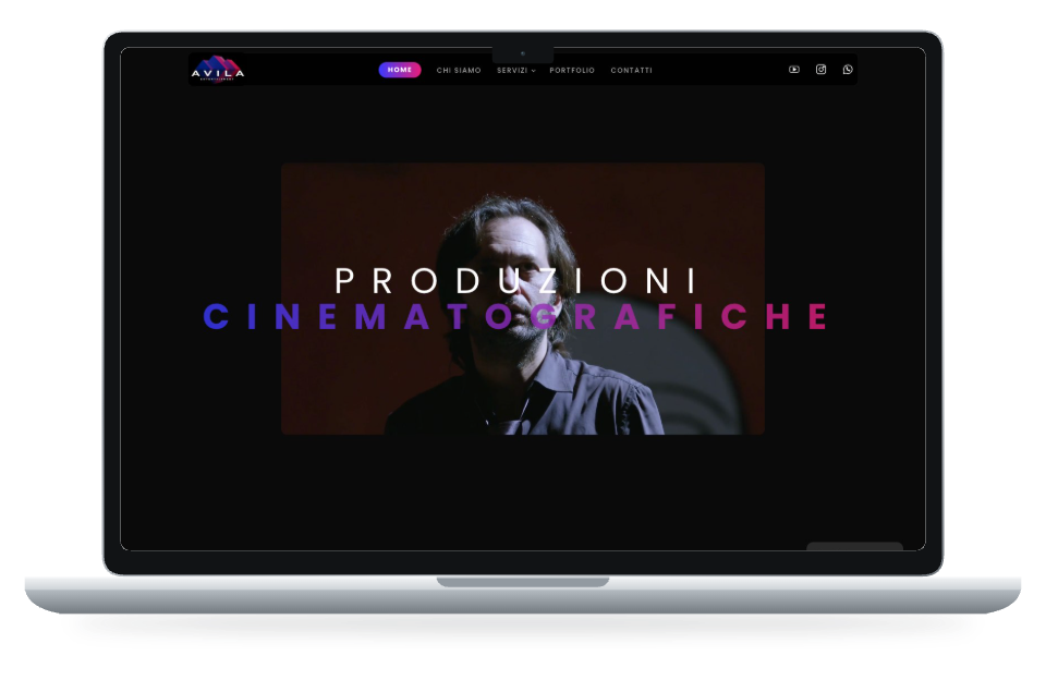 Anteprima del sito Avila Entertainment su MacBook Air