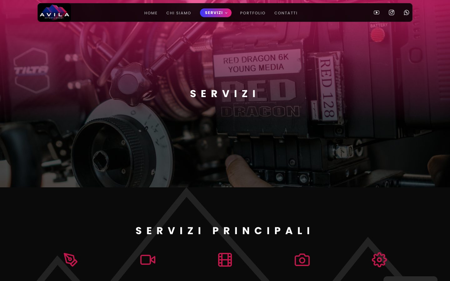 Anteprima della pagina Servizi