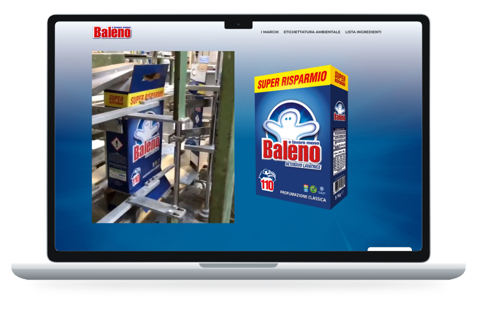 Anteprima del sito Baleno su MacBook Air