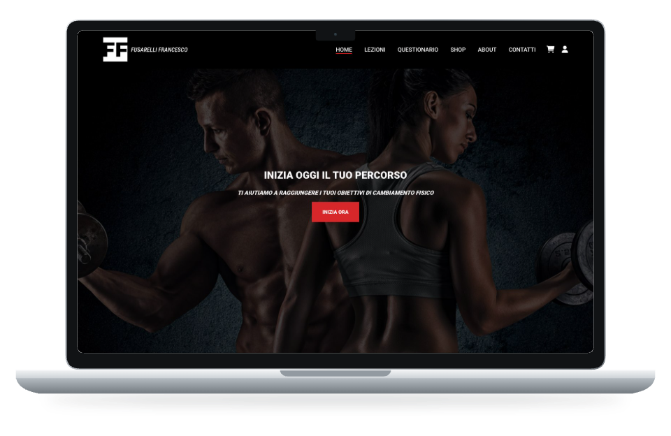 Anteprima del sito CUBO Fitness Coaching su MacBook Air