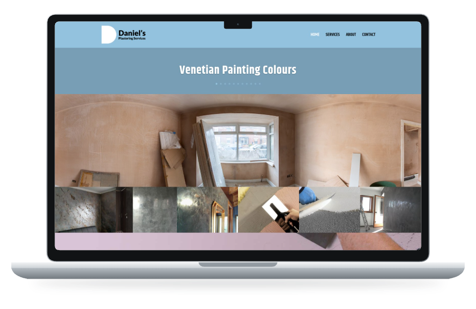 Anteprima del sito Daniel’s Plastering Services su MacBook Air