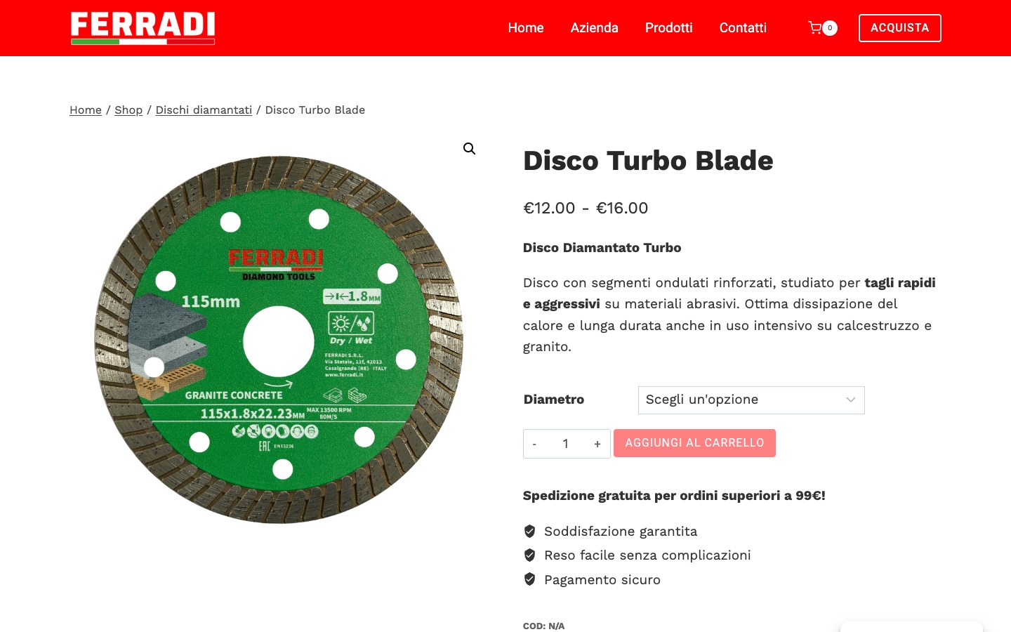 Anteprima della pagina Disco Turbo Blade