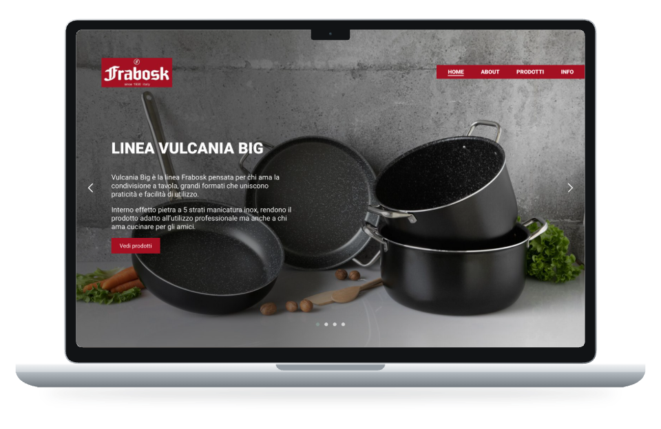 Anteprima del sito Frabosk su MacBook Air