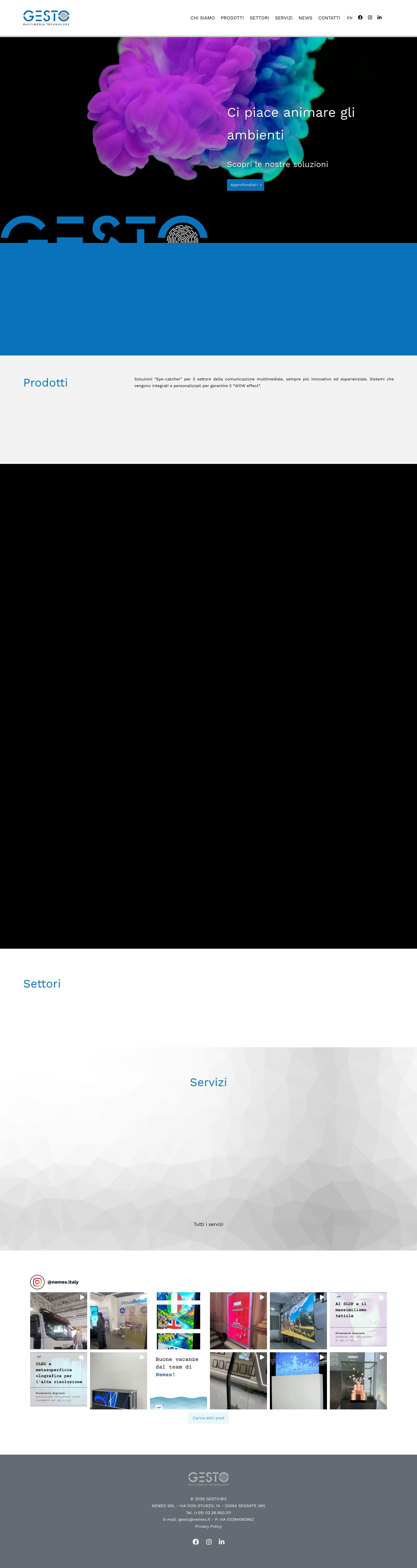 Screenshot completo del sito Gesto