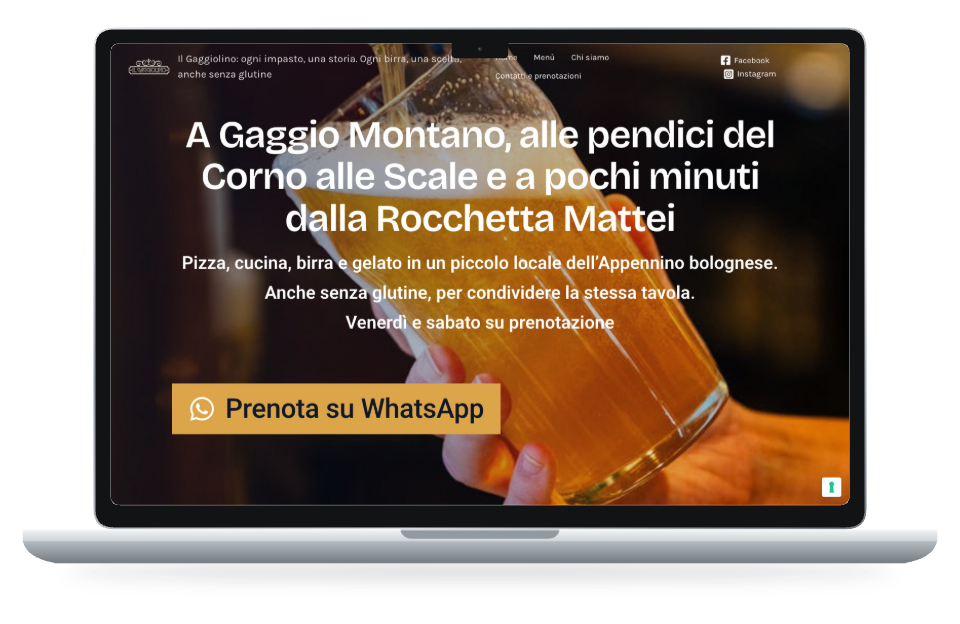 Anteprima del sito Il Gaggiolino su MacBook Air
