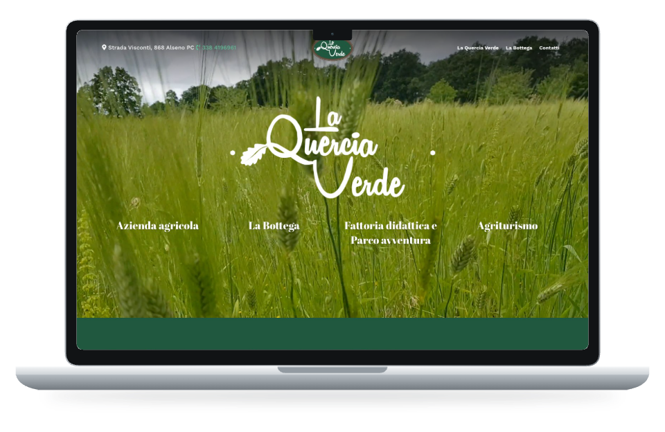 Anteprima del sito La Quercia Verde su MacBook Air