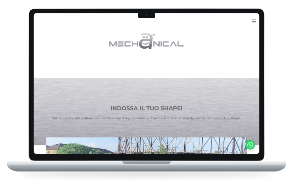 Anteprima del sito Mechanical Style su MacBook Air