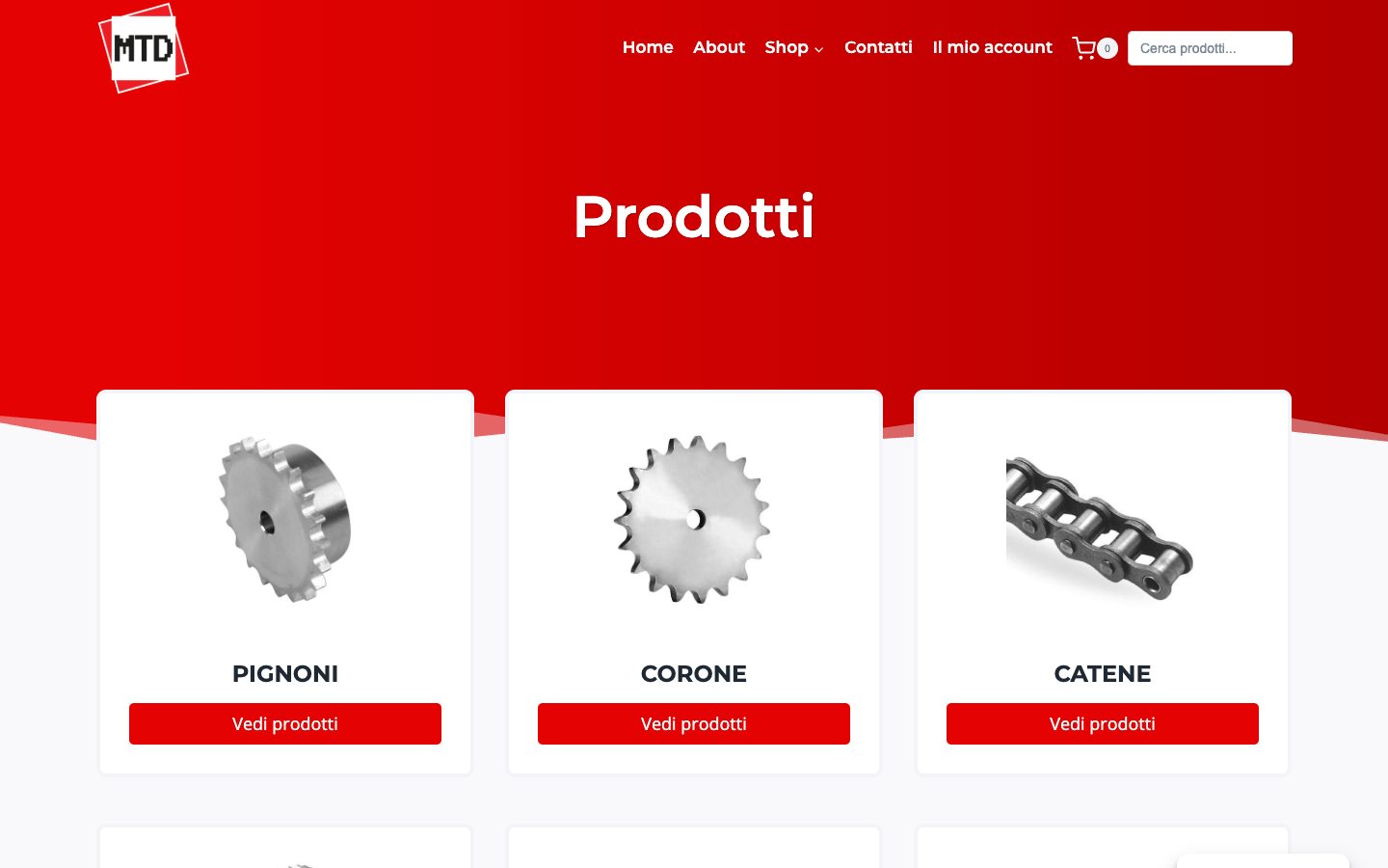Anteprima della pagina Catalogo prodotti