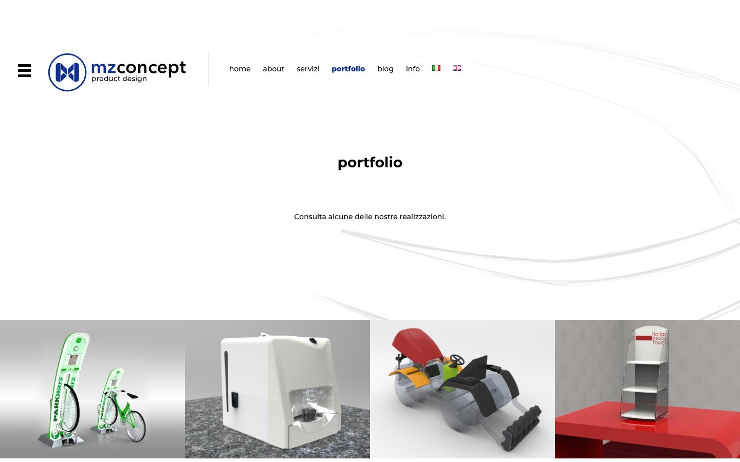 Anteprima della pagina Portfolio