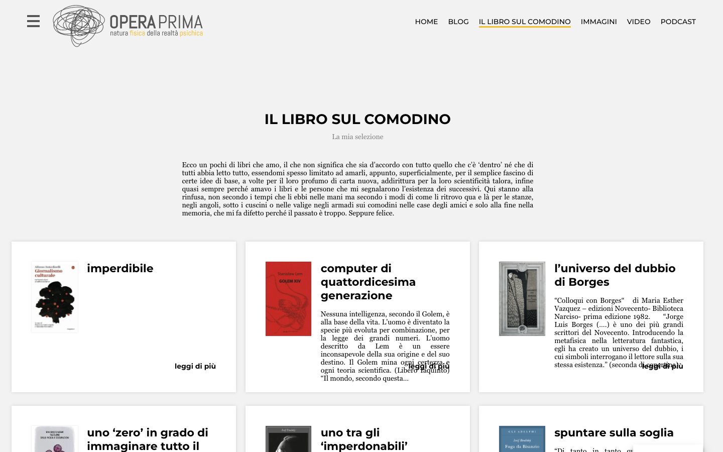 Anteprima della pagina Il libro sul comodino