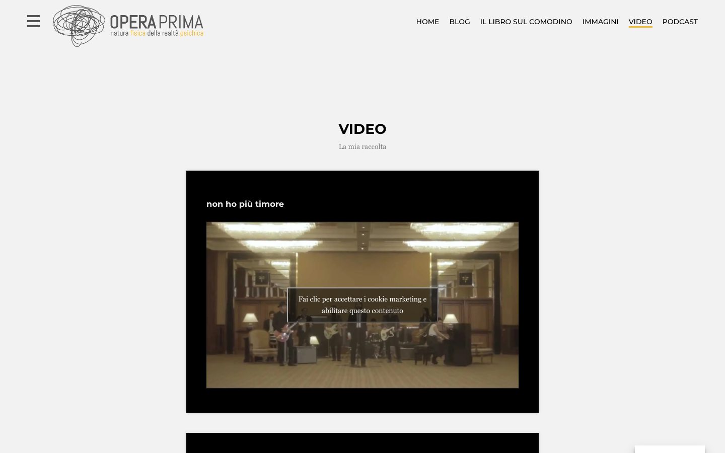 Anteprima della pagina Video