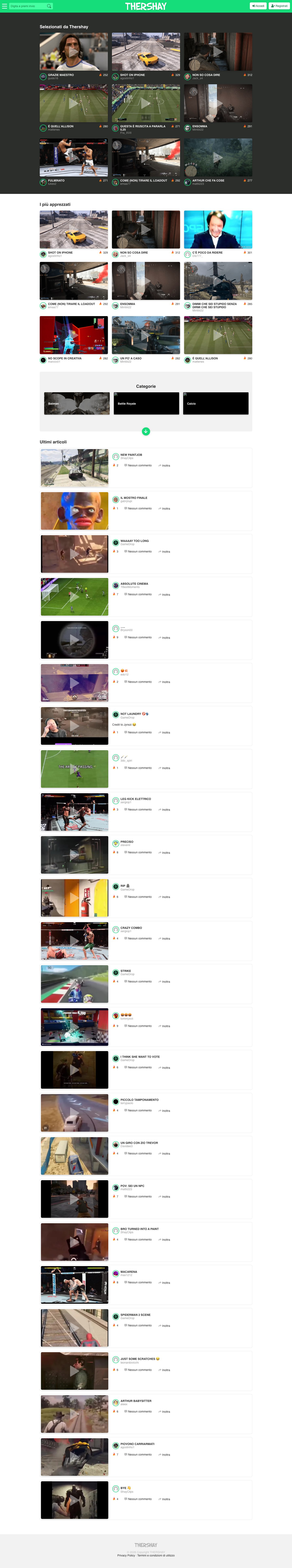 Screenshot completo del sito Thershay